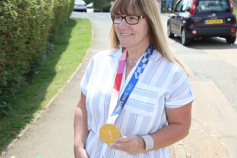 Cake maker Allison Farrell wears the medal with pride