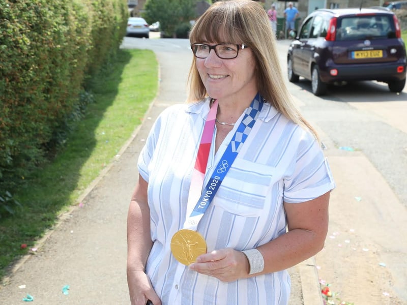 Cake maker Allison Farrell wears the medal with pride