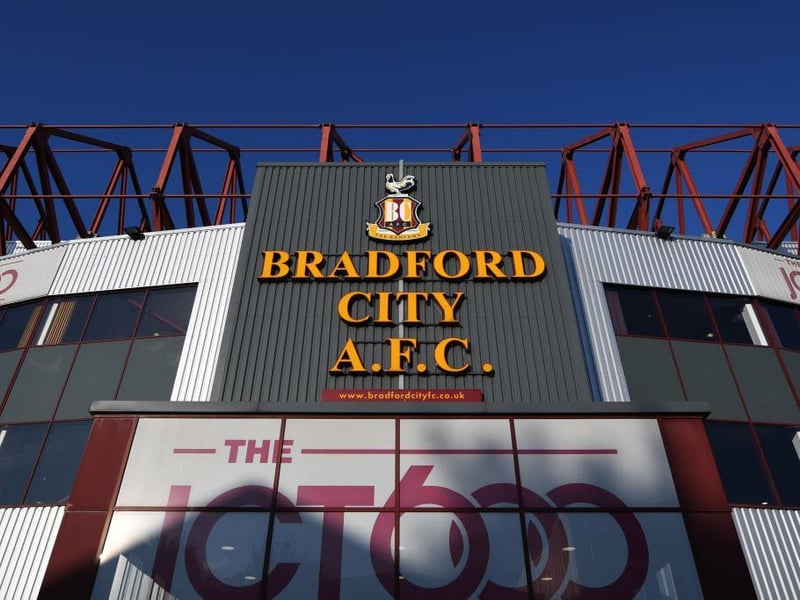 Manager: Derek Adams.
Home ground: Valley Parade.
Promotion odds: 11/4.
Last season's finish: 15th.
Signings: Andy Cook, Abo Eisa, Lee Angol, Alex Gilliead, Oscar Threlkeld, Fiacre Kelleher, Liam Ridehalgh, Yann Songo'o.
One to watch: Lee Angol.
Prediction: 1st.