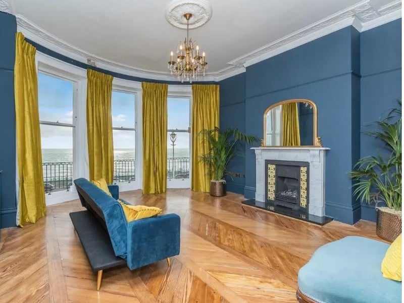 The sea view from the living room