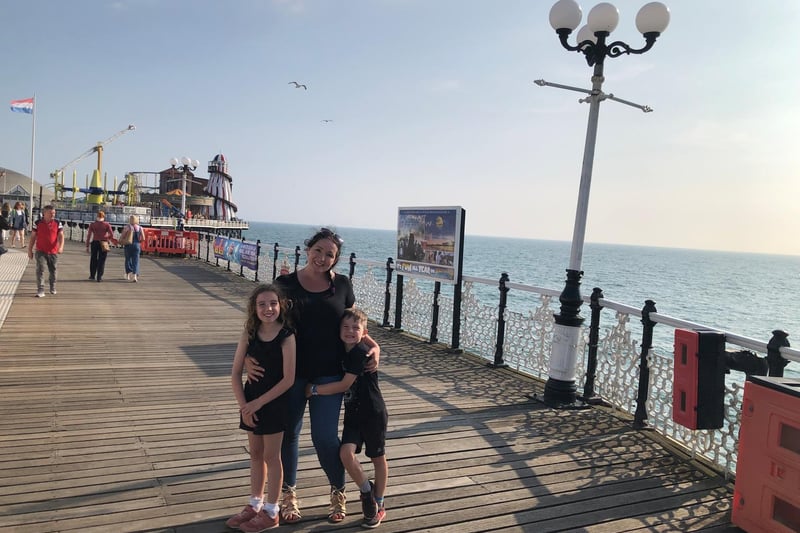 Brighton Indy editor Nicola Caines with her children Ruby and Barney enjoyed a day at Brighton Palace Pier