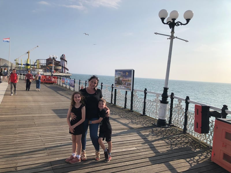 Brighton Indy editor Nicola Caines with her children Ruby and Barney enjoyed a day at Brighton Palace Pier