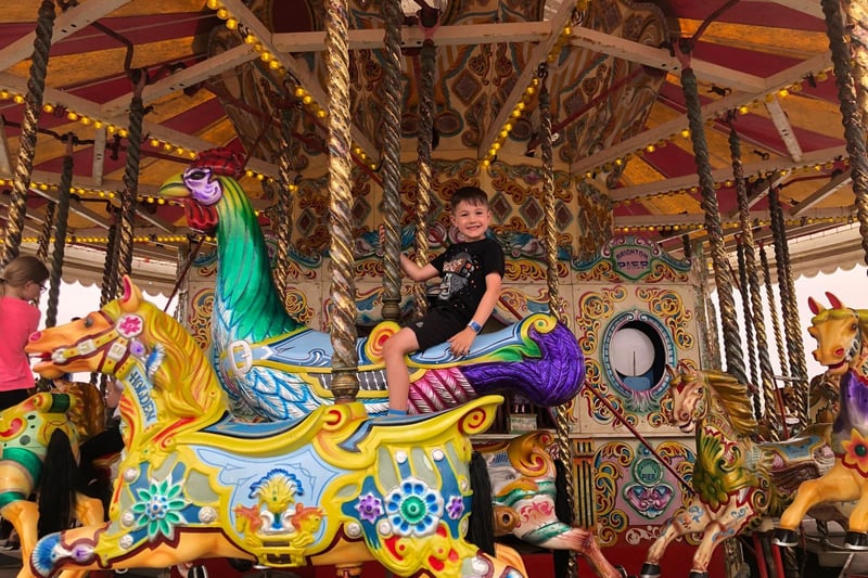 Barney enjoyed the carousel