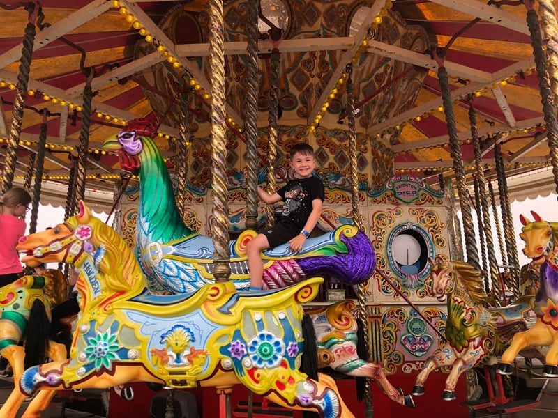 Barney enjoyed the carousel
