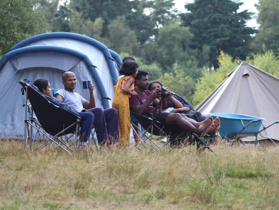 Beech Estate campsite near Battle, East Sussex is a beautiful woodland campsite offering forest camping and wild glamping bell tents.