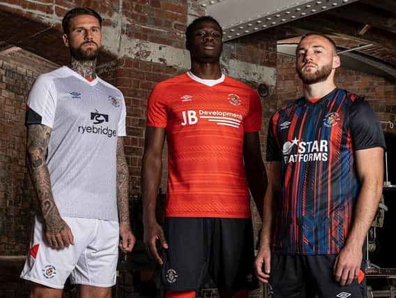 Luton Town and their new kits for the 2021-22 season