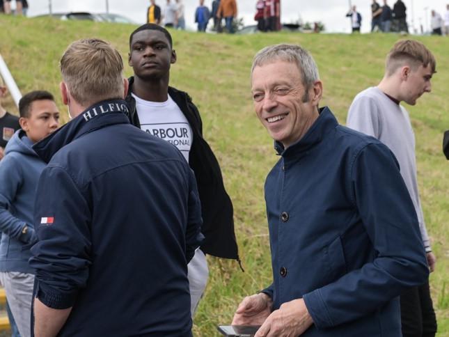 Cobblers fan outside the PTS Academy Stadium on Saturday (August 7). Photo: Louise Smith
