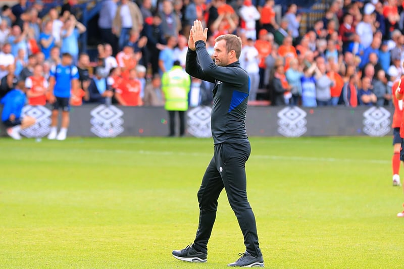 Hatters boss Nathan Jones thanks the Town support for their efforts against Peterborough.
