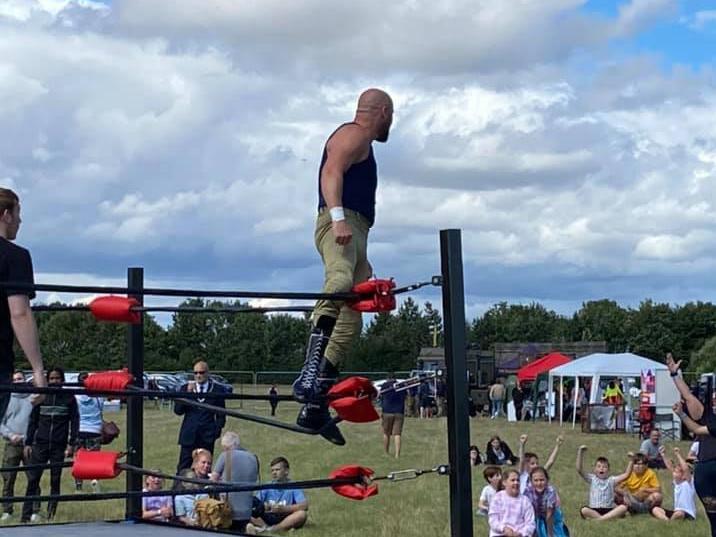 Wrestling was particularly popular with the children.