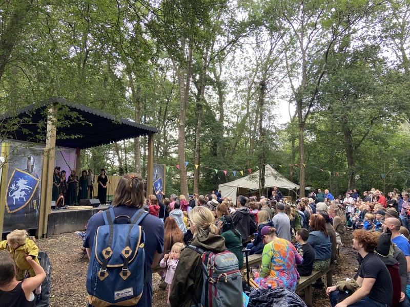 Crowds enjoyed the Loxwood Joust despite the mud