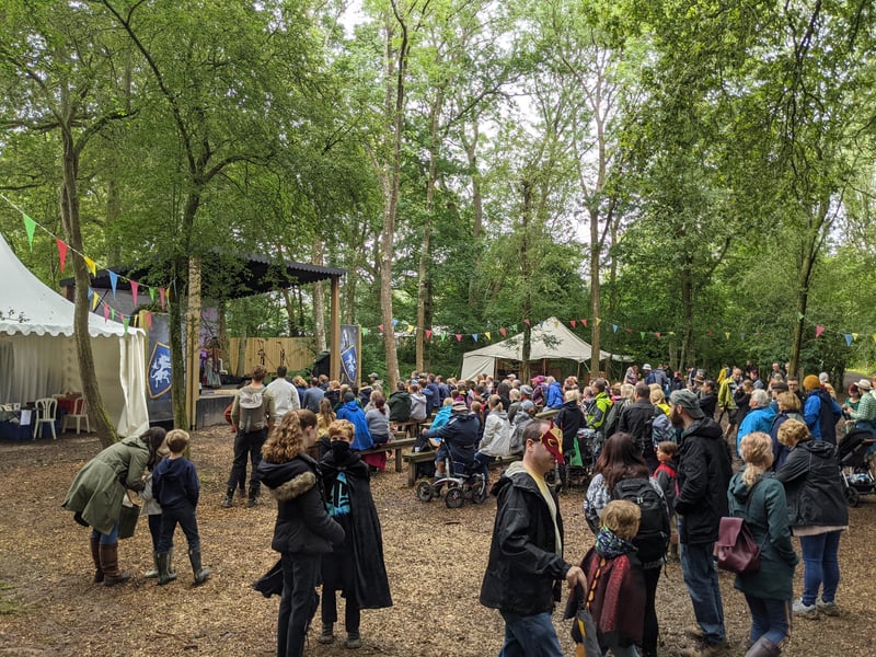Crowds enjoyed the Loxwood Joust despite the mud