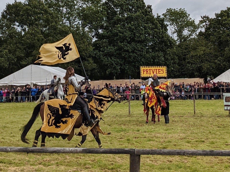 Crowds enjoyed the Loxwood Joust despite the mud