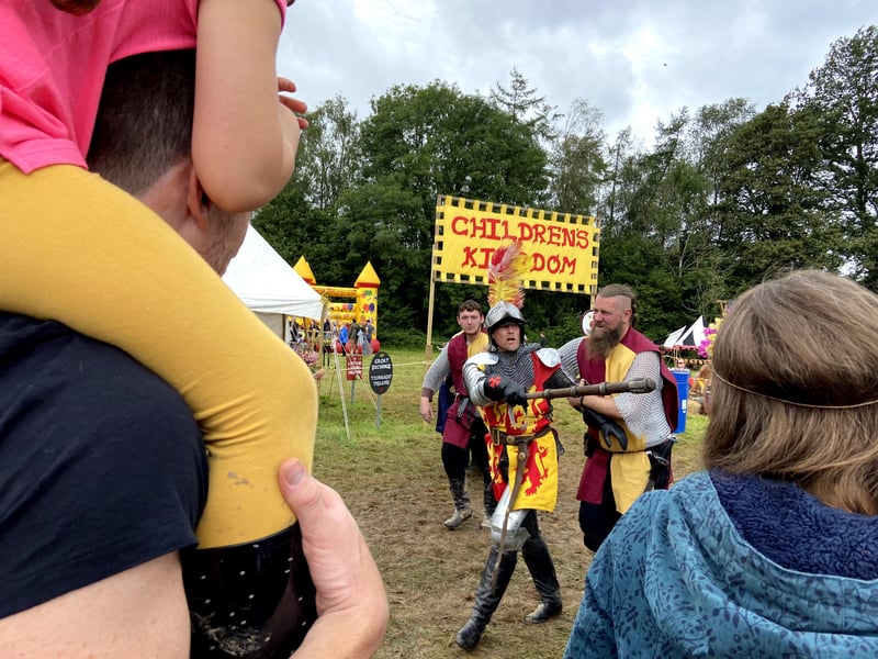 Crowds enjoyed the Loxwood Joust despite the mud
