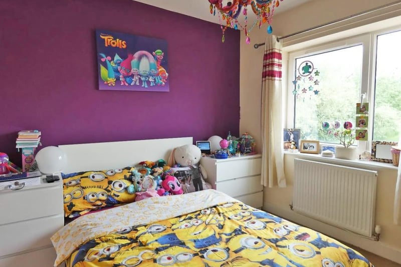 A brightly coloured bedroom