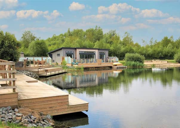 The lodge at Langtoft Lakes