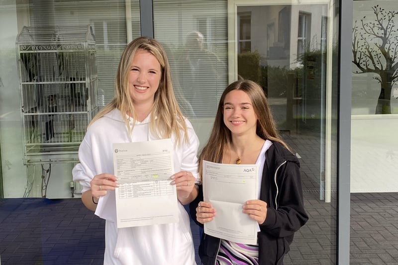 Students at Claremont celebrate their A-Level and BTEC results SUS-211008-113601001
