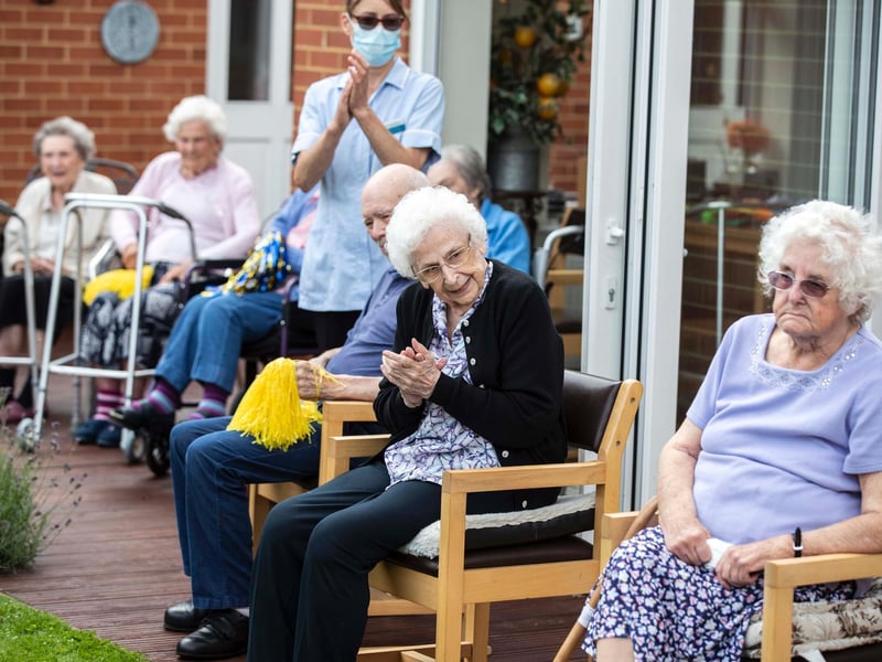 Residents take part in their very own Olympic Games at Grangefield Care Home, Earls Barton. Photo: Kirsty Edmonds.