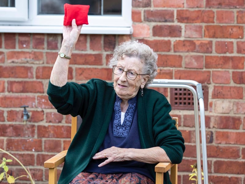 Residents take part in their very own Olympic Games at Grangefield Care Home, Earls Barton. Photo: Kirsty Edmonds.