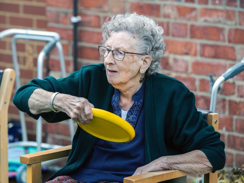 Residents take part in their very own Olympic Games at Grangefield Care Home, Earls Barton. Photo: Kirsty Edmonds.