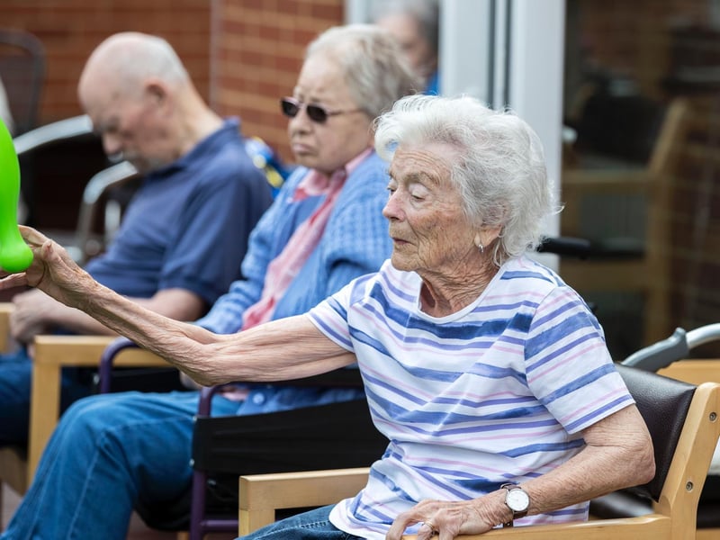 Residents take part in their very own Olympic Games at Grangefield Care Home, Earls Barton. Photo: Kirsty Edmonds.