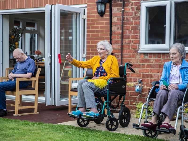 Residents take part in their very own Olympic Games at Grangefield Care Home, Earls Barton. Photo: Kirsty Edmonds.