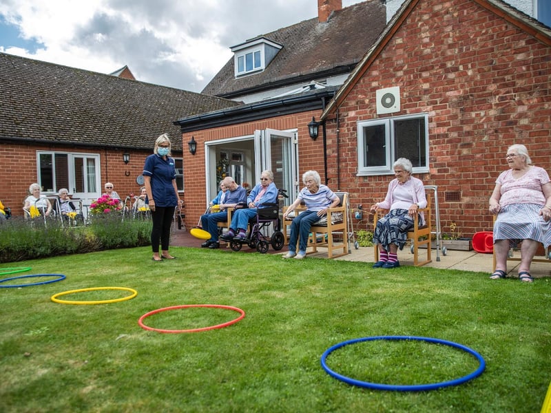 Residents take part in their very own Olympic Games at Grangefield Care Home, Earls Barton. Photo: Kirsty Edmonds.