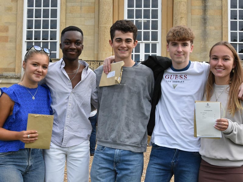 Lauren Eke (left) from Thrapston with friends. She will be starting commercial flying training soon.