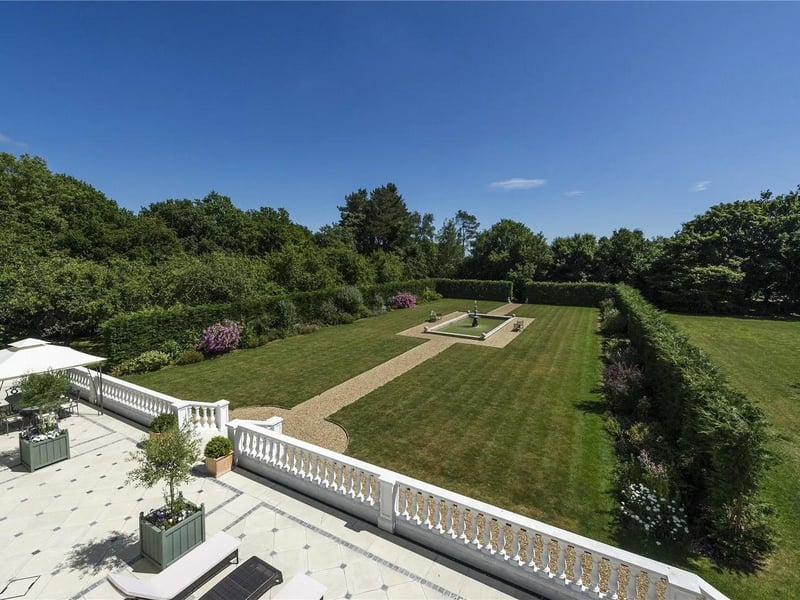 A view of the rear garden area