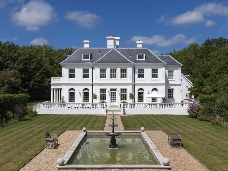 The rear of the property