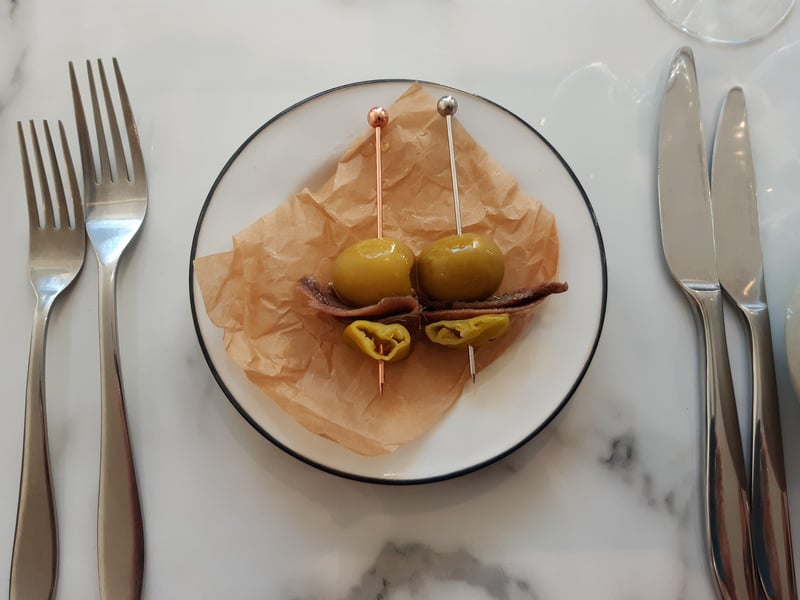 Olive and anchovy Pintxo Gidas