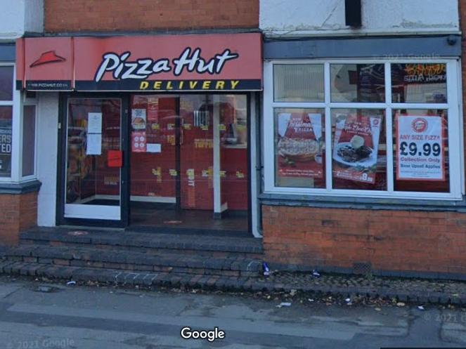 Pizza Hut delivery; St James Road, St James, NN5 5LF; inspected April 20, 2021