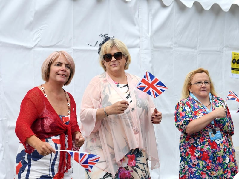 A line-up of Union Jacks
