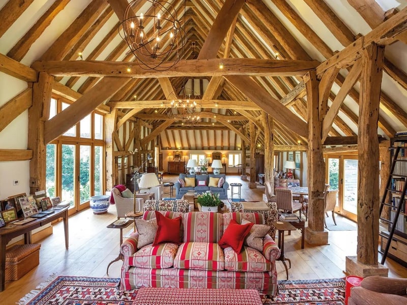 The drawing room of the barn conversion
