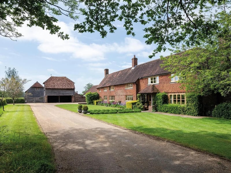 A view of the farmhouse