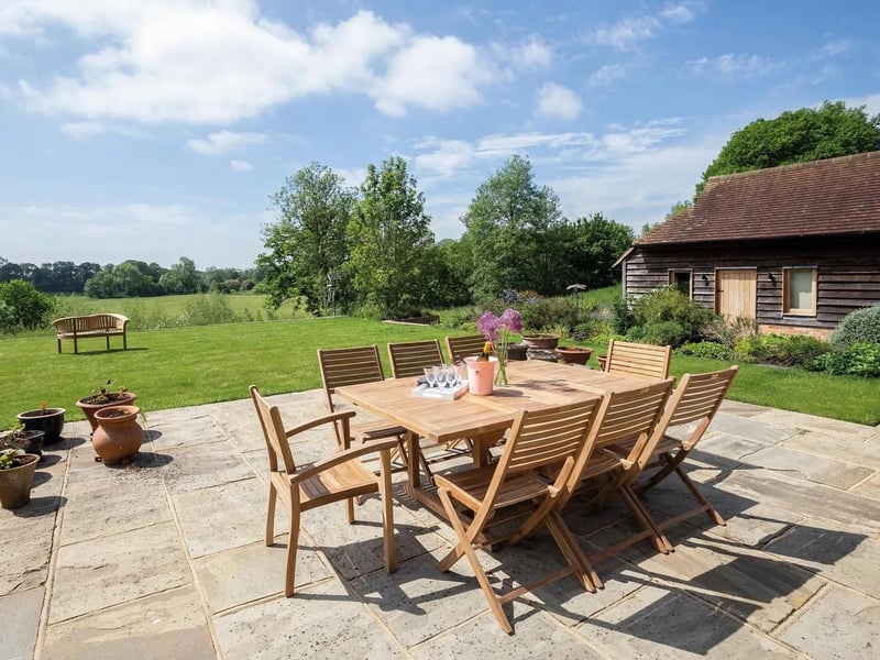 Patio area at the barn