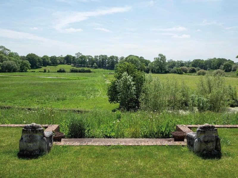 A view from the kitchen of the barn