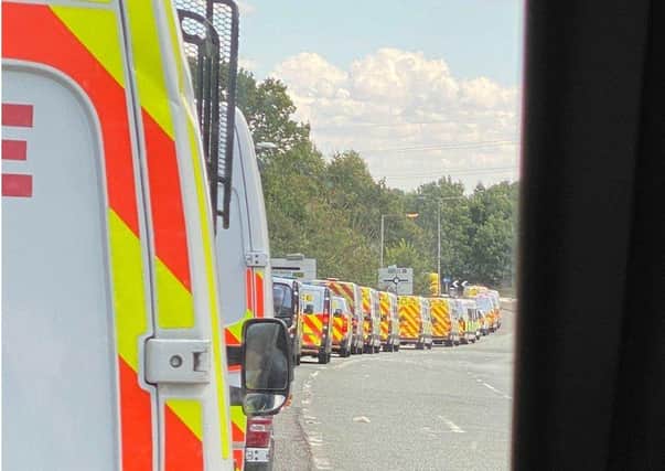 Scores of police vans were arrived in Wyton. Photo credit: Dyslexic PC.
