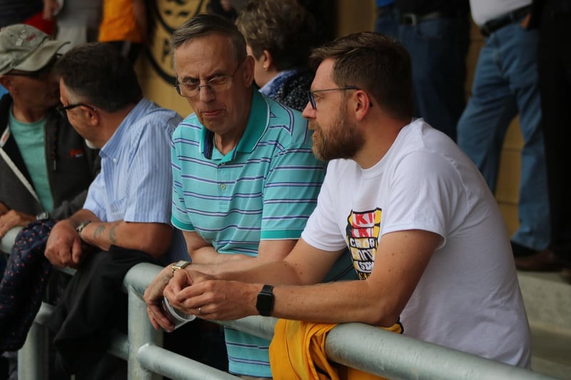 Fans at Boston United v Spennymoor Town. Photo: Oliver Atkin