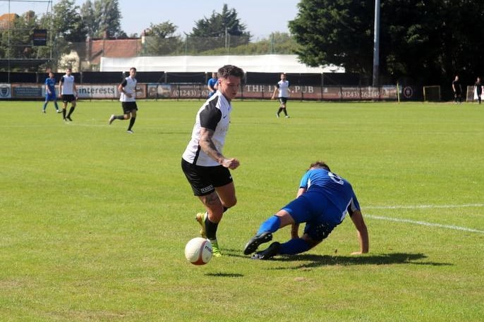 Action from Pagham's 1-0 win at home to Crawley Down Gatwick / Picture: Roger Smith