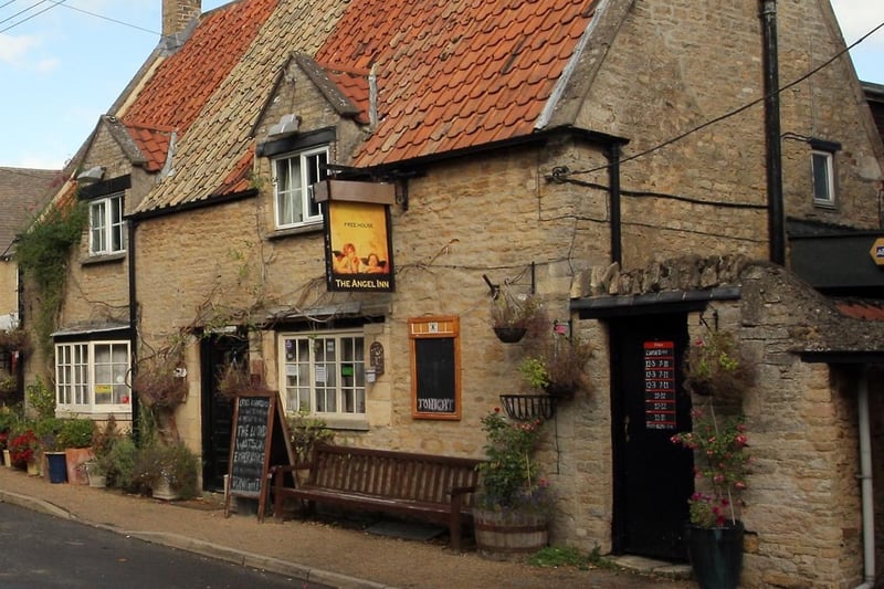 The Angel Inn, Main Street, Yarwell:  “Convivial, dog-friendly local for real ales, cider and pub grub, plus live bands and a beer garden.”