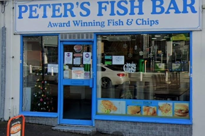 Peter's Fish Bar in Sedlescombe Road North has 4.6 stars from 86 reviews on Google. Photo: Google
