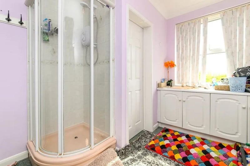 The shower room/bedroom five, which could be used as a granny annexe