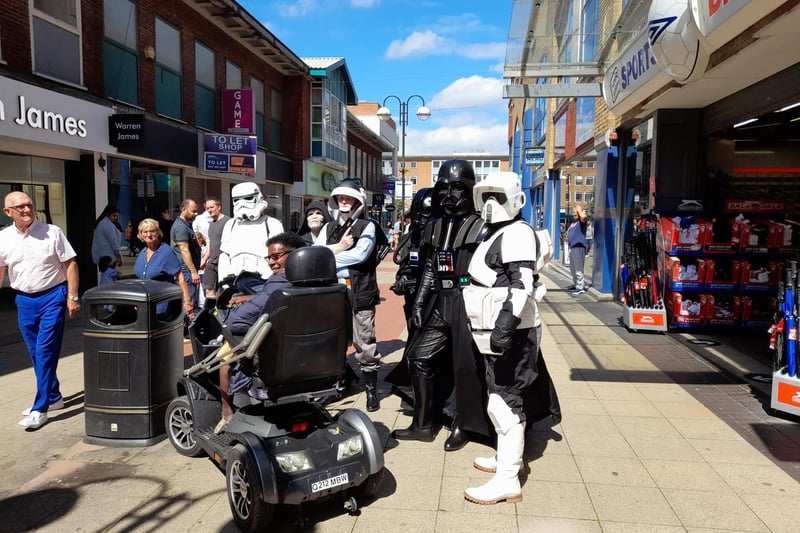 Star Wars characters in the town