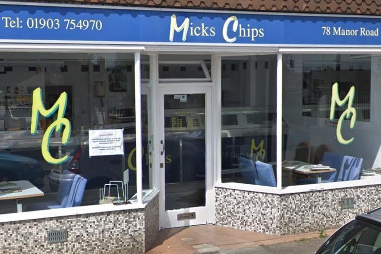 Mick's Chips, Manor Road, Lancing has 4.7 out of five stars from 144 reviews on Google. Photo: Google