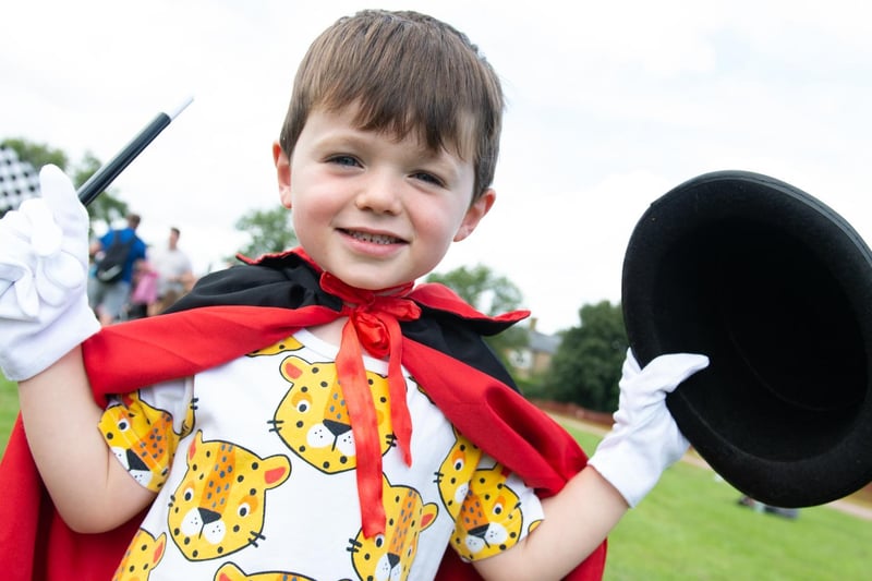 Enjoying the magic of the carnival is four-year-old Logan Eynon dressed as a magician