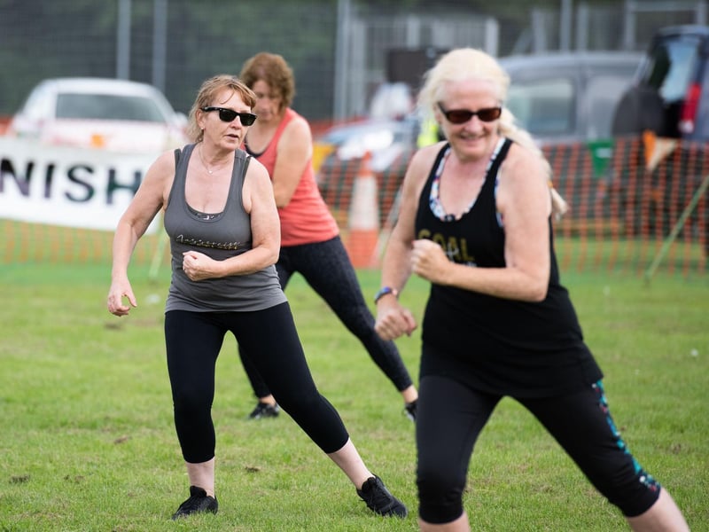 There was a Jazzercise demonstration in the main arena