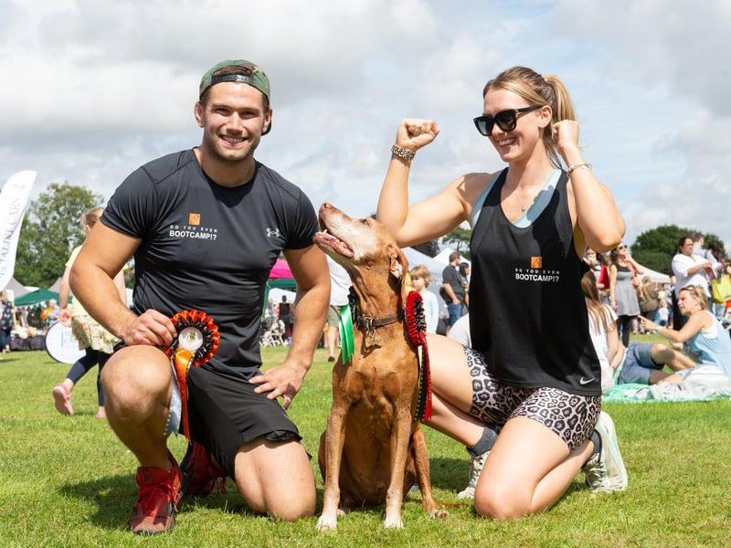 The Best in Show dog was Frank, a Hungarian Vizsla with owners Emma Gazeley and George Hayes (from Do You even Bootcamp!?)