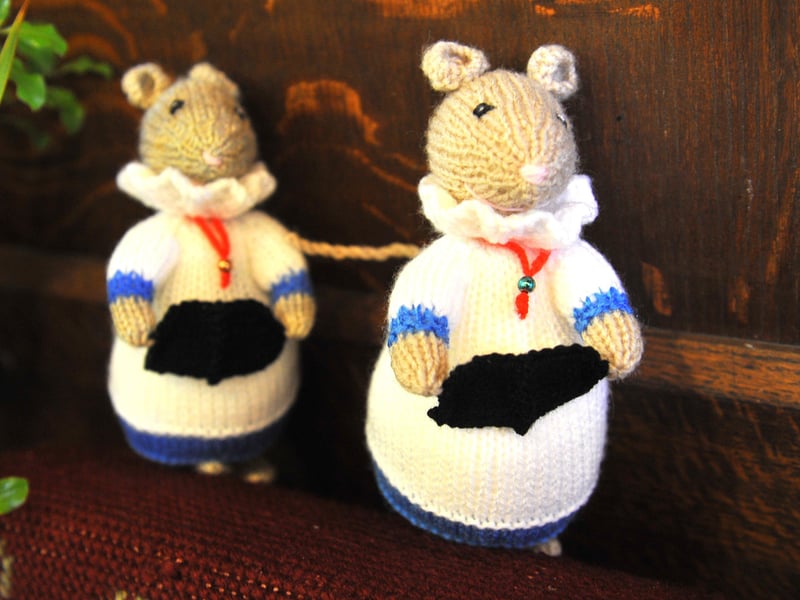 Flower festival displays for the celebration week at St Mary's Church in Sompting, including knitted mice made by verger Jacqui Offord. Picture: Steve Robards SR2108172