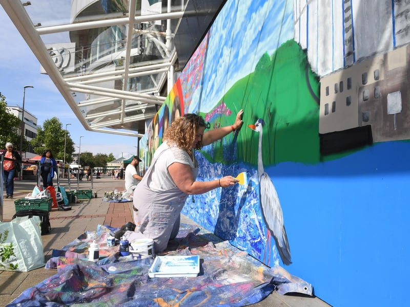Anna Schofield helped create the unique mural