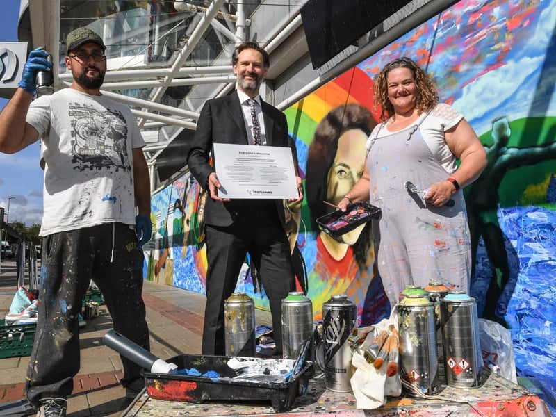 The mural aims to celebrate Hemel Hempstead